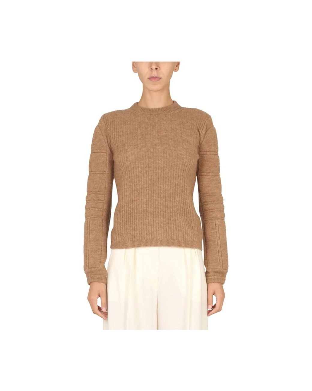 Max Mara Natural Round-Neck Knitwear
