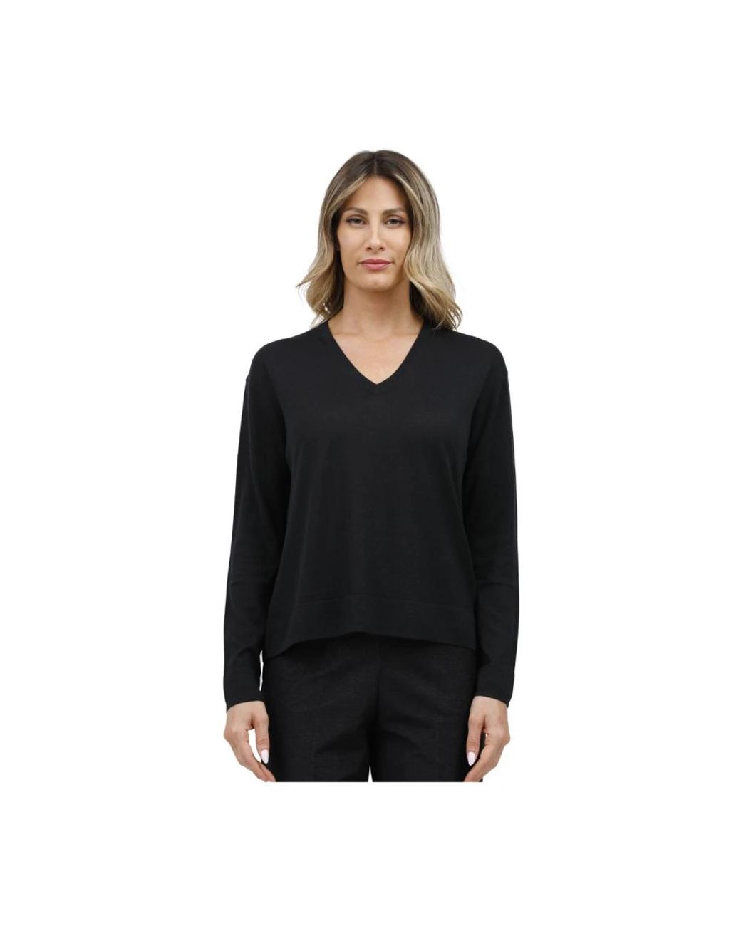 Max Mara Black V-Neck Knitwear