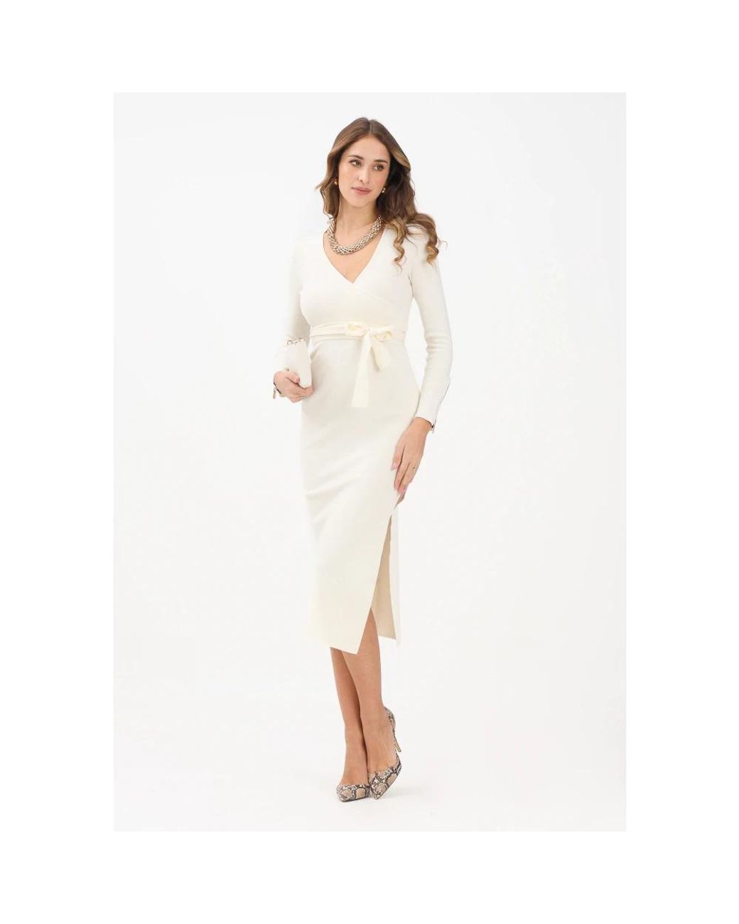 Akep White Midi Dresses