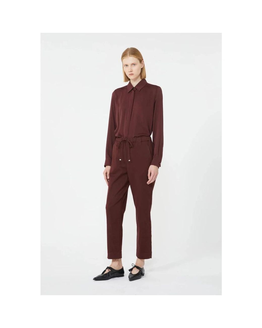 Max Mara Red Straight Trousers