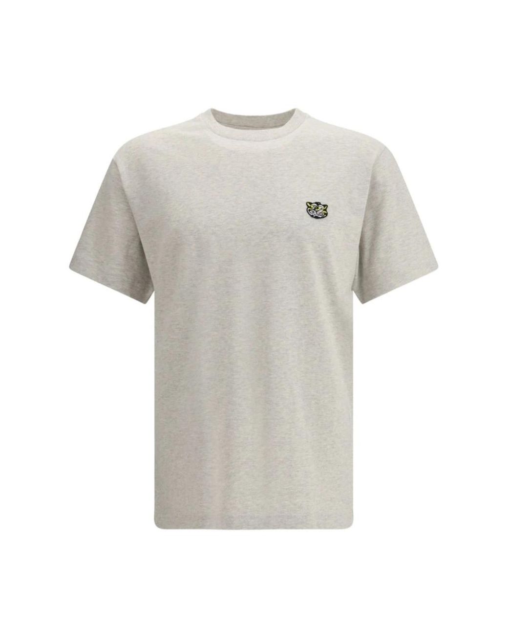 KENZO Tops ,Grijs ,Nylon Wild Tiger Geborduurd T-Shirt in het Gray voor heren
