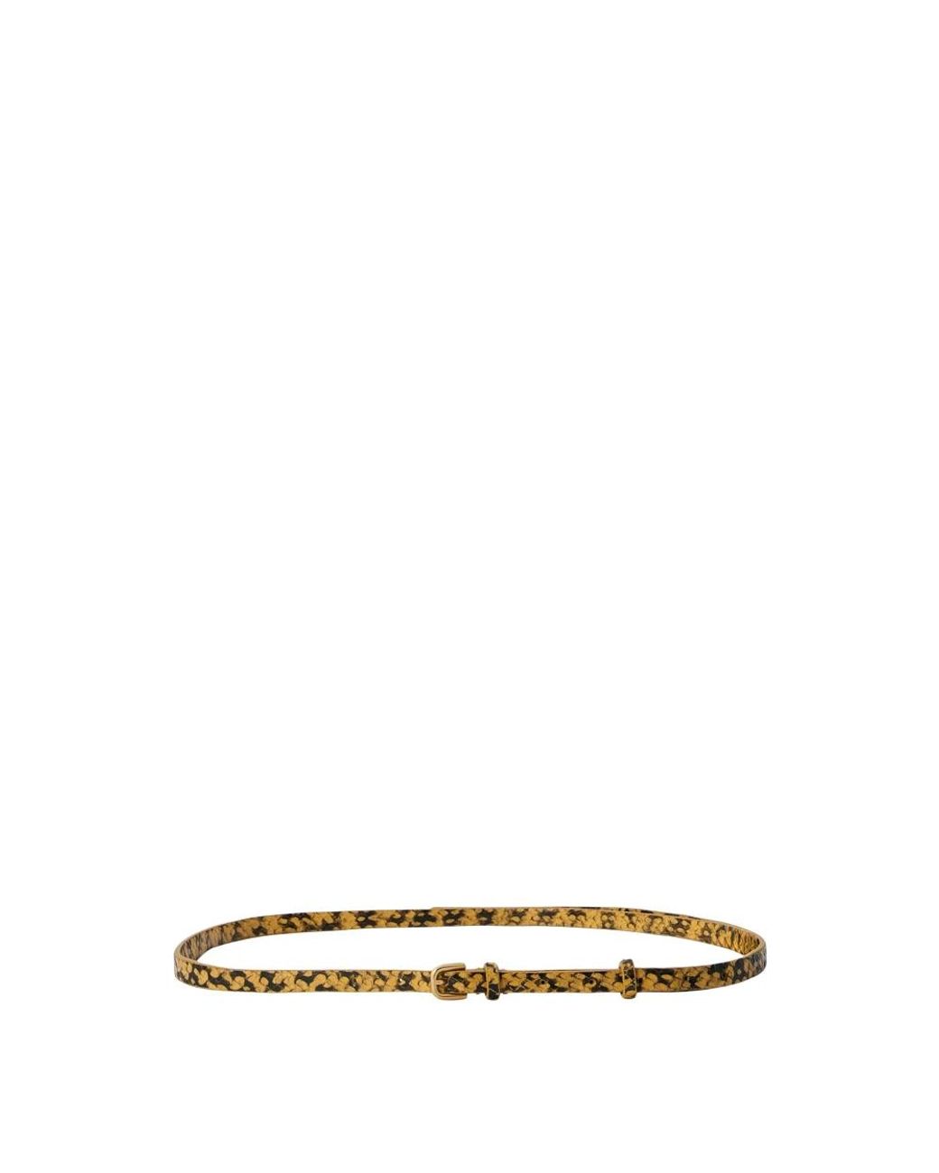 Dries Van Noten Natural Gemusterter Ledergürtel