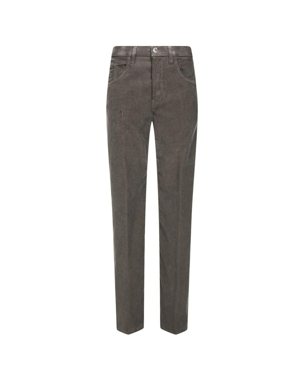 Dondup Gray Straight Trousers