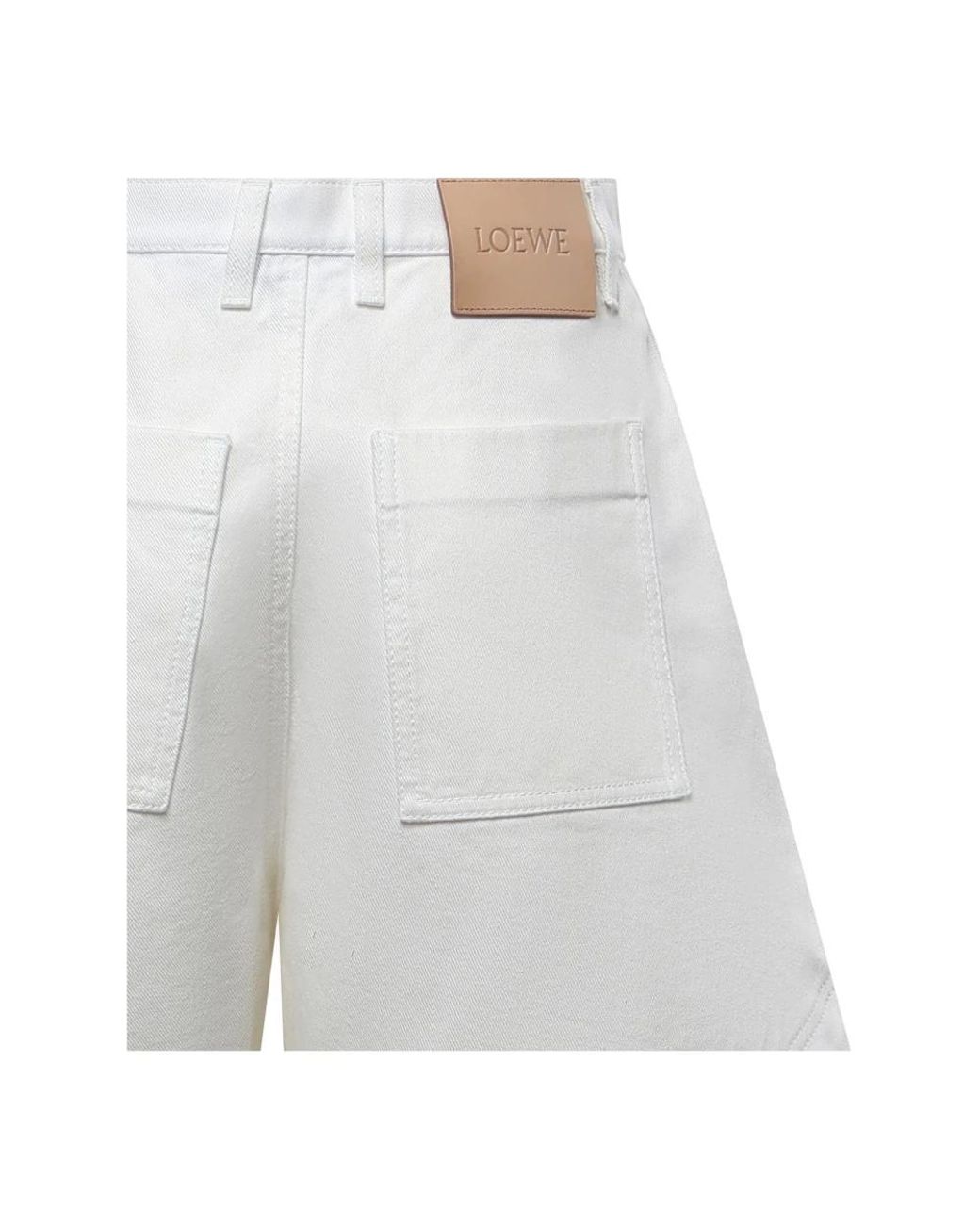 Loewe White Denim Shorts