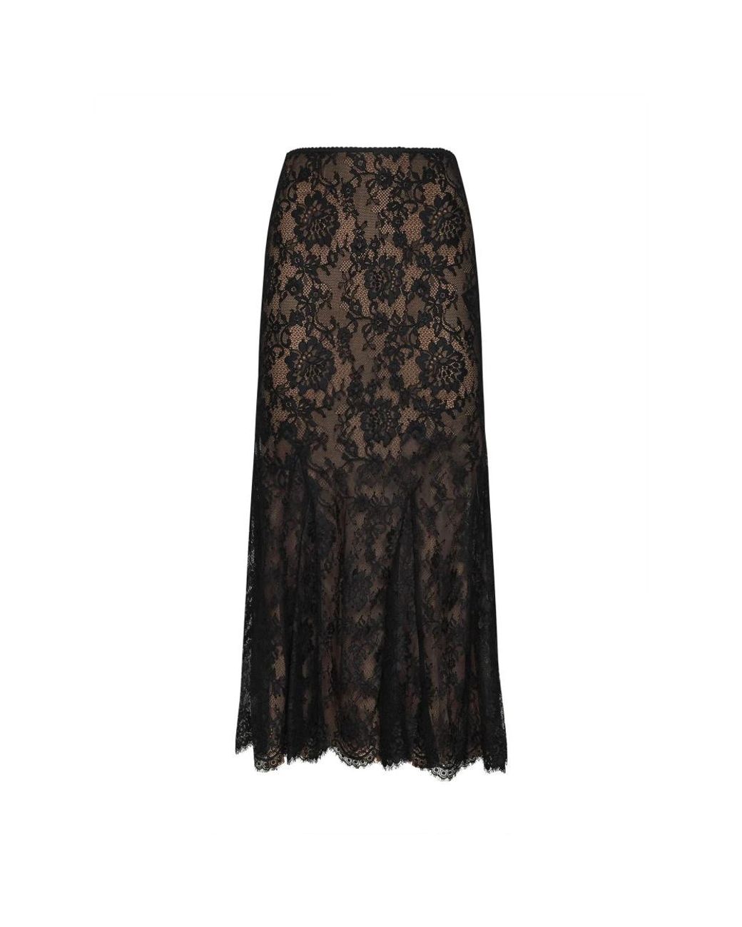 Midi Skirts Self-Portrait de color Black