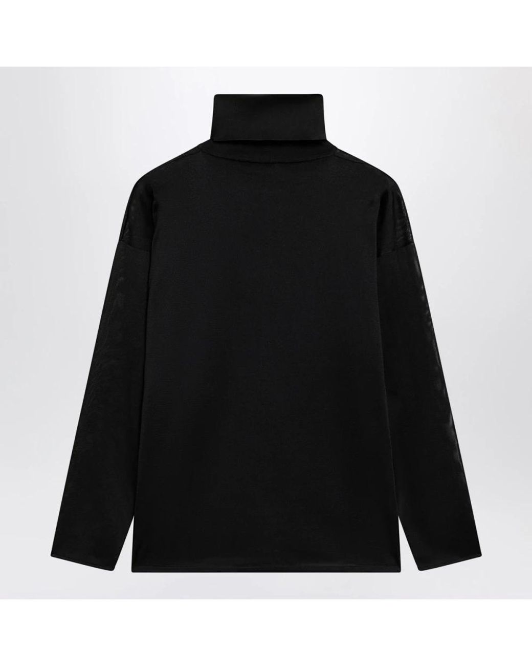 Gucci Black Extrafeiner Seidenpullover