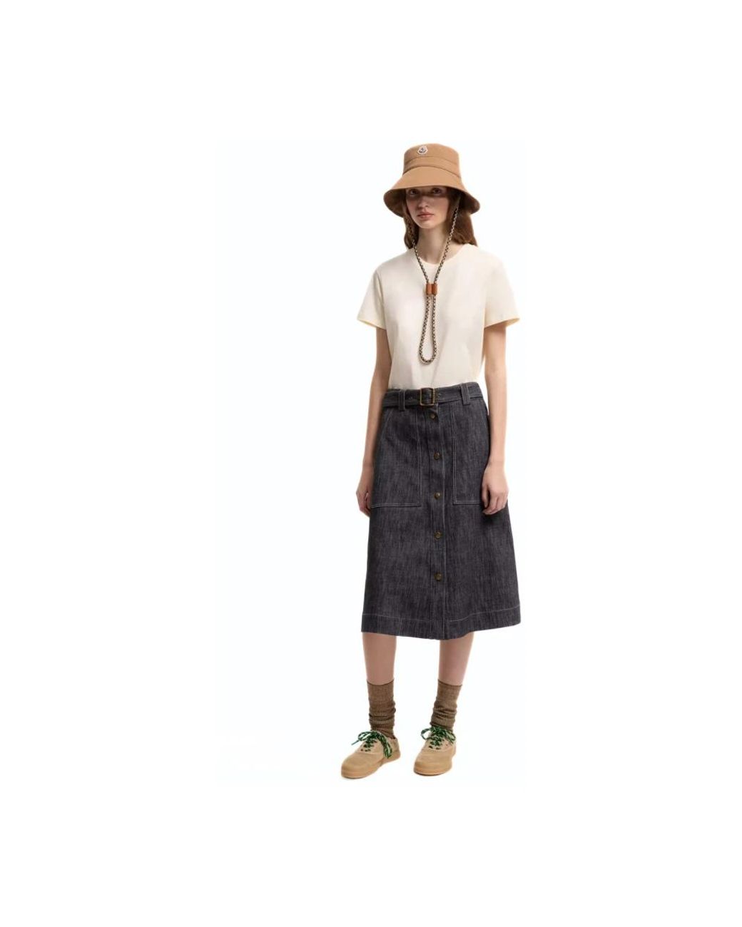 Moncler Natural T-Shirts