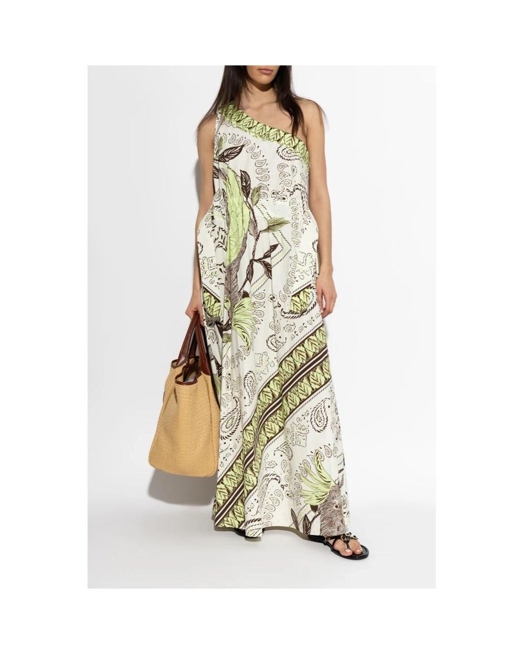 Maxi Dresses Tory Burch de color Metallic