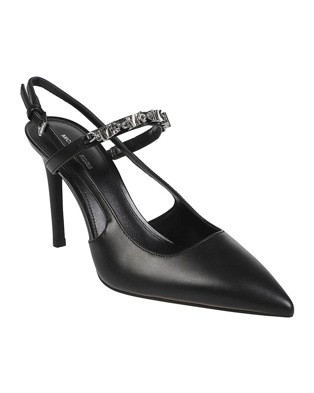 Michael Kors Schoenen ,Zwart ,Leer Dina Flex Leren Slingback Pump in het Black