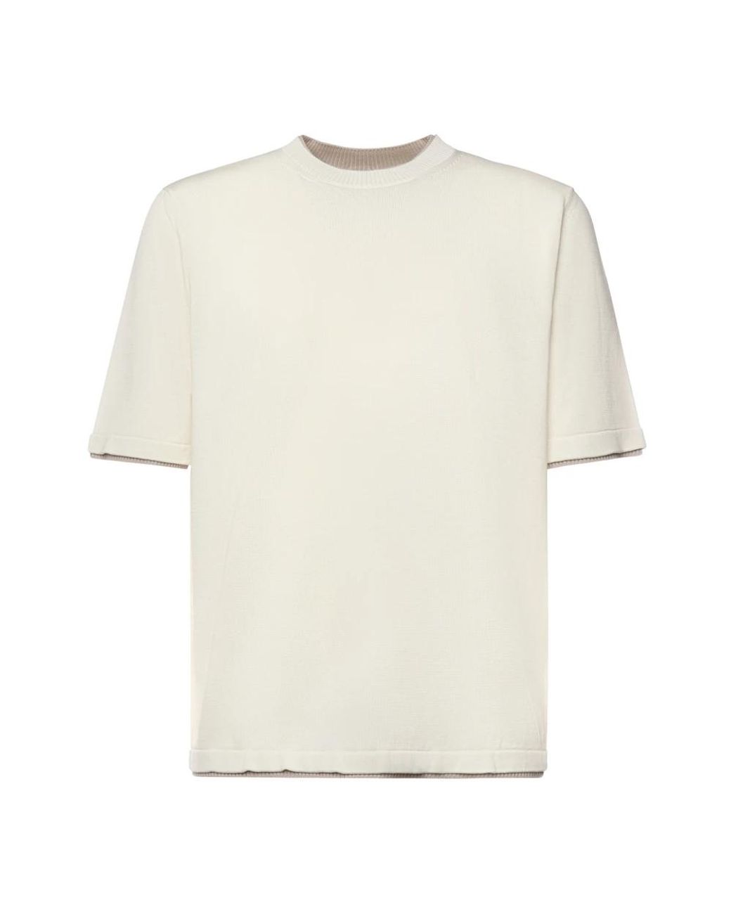 Eleventy Tops ,T-Shirts in het Natural voor heren