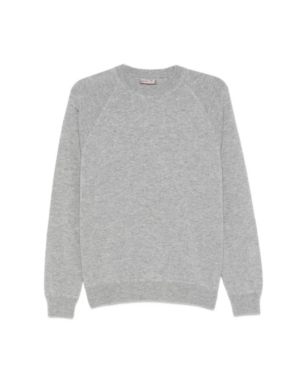 Herno Truien & Vesten ,Grijs ,Kasjmier Resort Sweater in het Gray voor heren