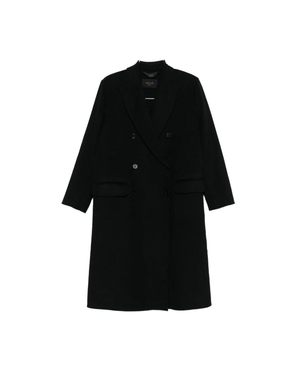 Paltò Black Double-Breasted Coats