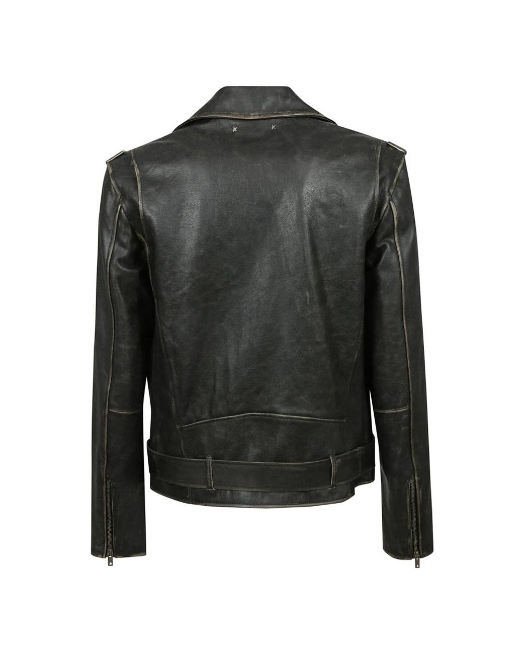 Golden Goose Deluxe Brand Black Leather Jackets for men