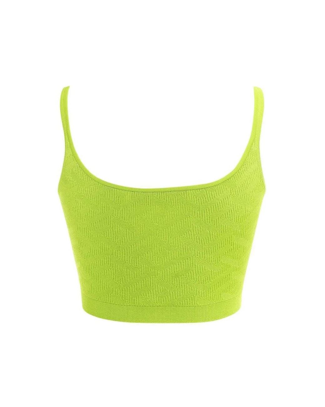 Sleeveless Tops Versace de color Green