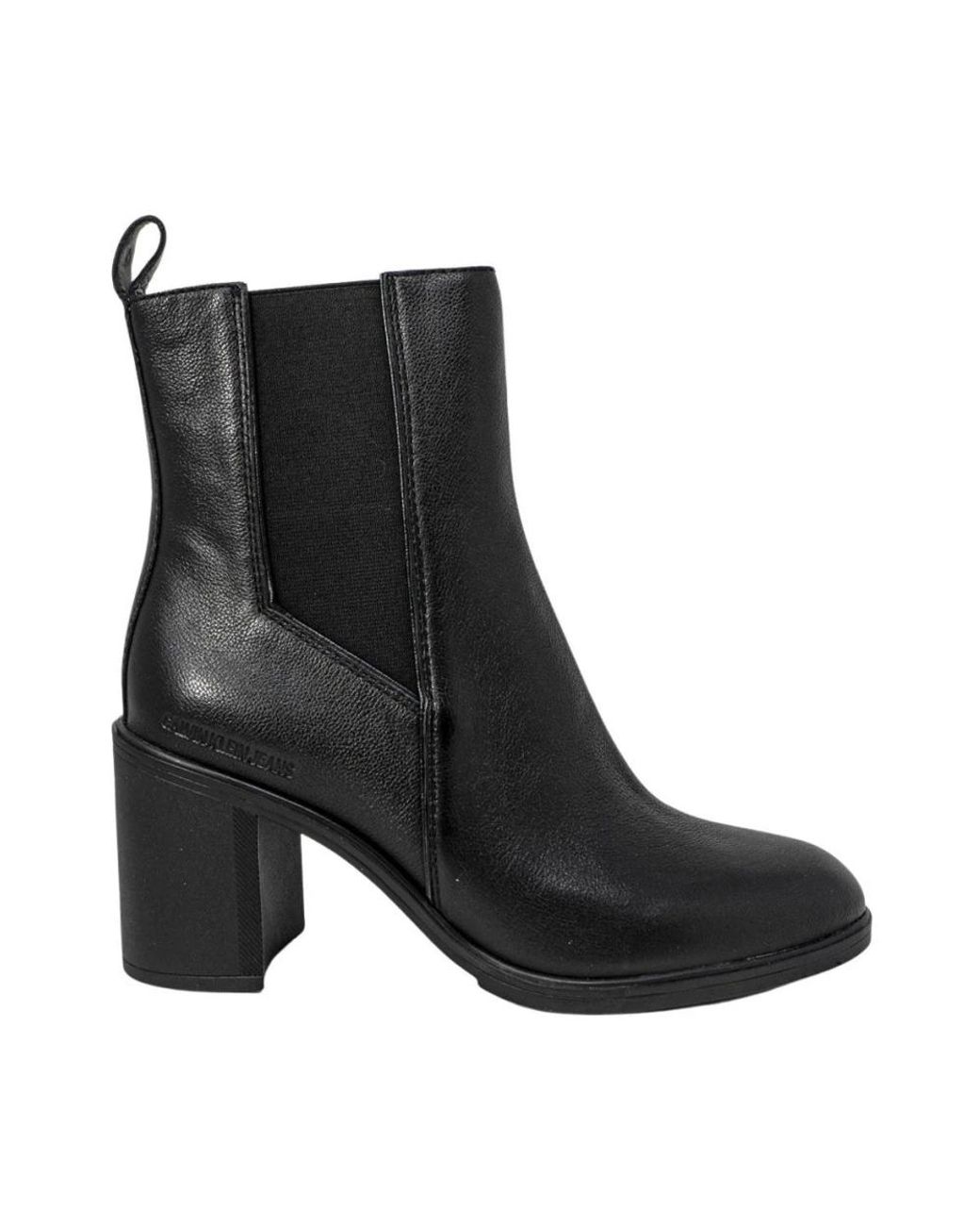 Calvin Klein Black Heeled Boots