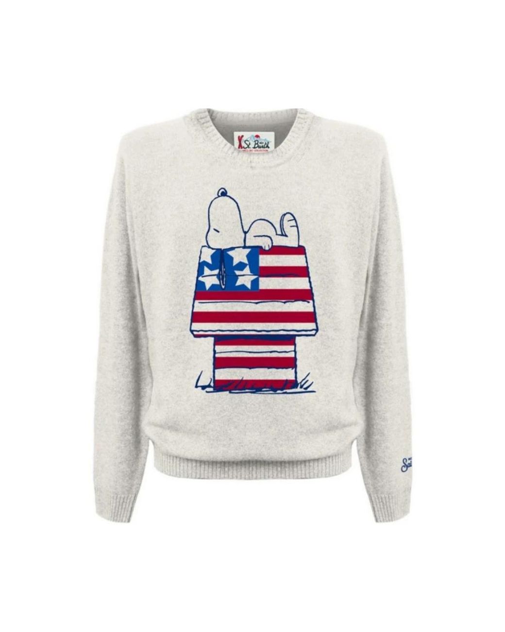 Mc2 Saint Barth Gray Round-Neck Knitwear for men