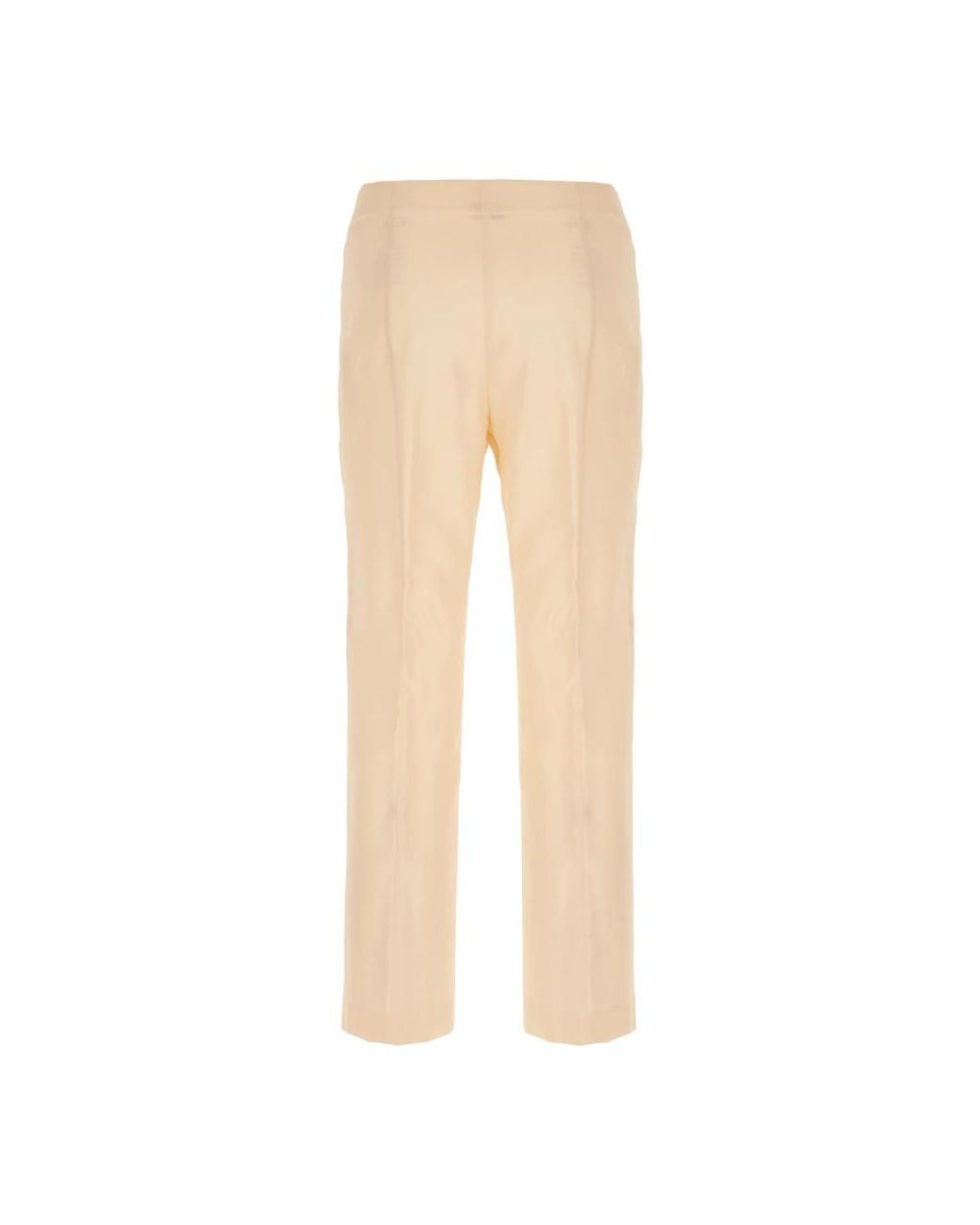 Alberta Ferretti Natural Straight Trousers