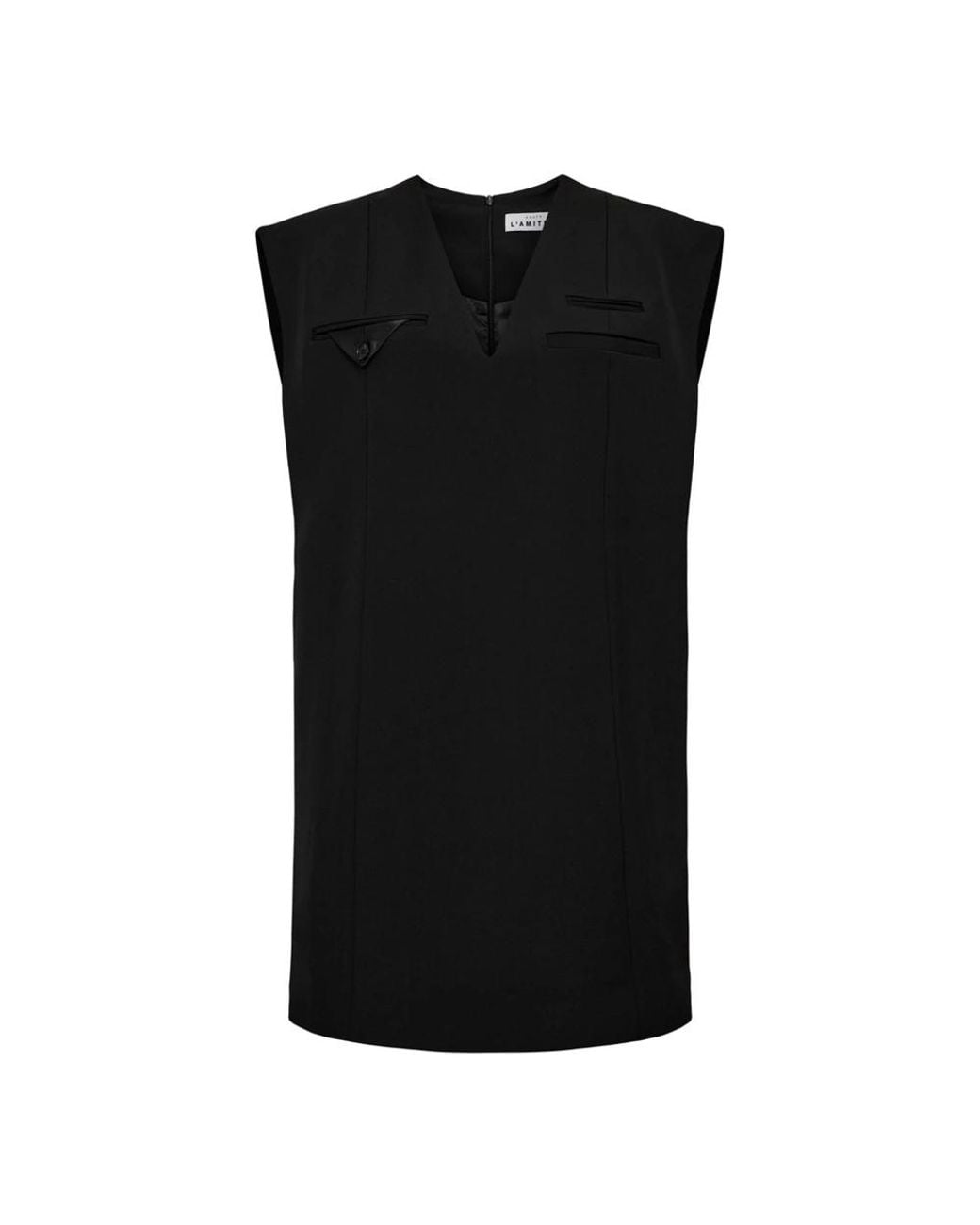 Haute L'Amitié Black Sleeveless Tops