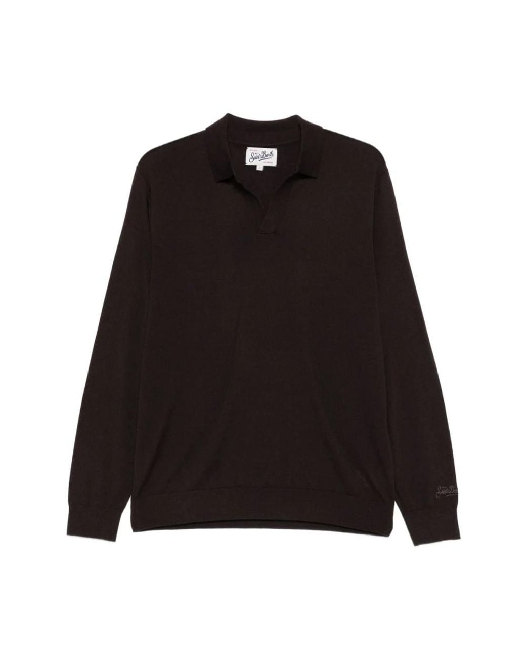 Mc2 Saint Barth Black V-Neck Knitwear for men