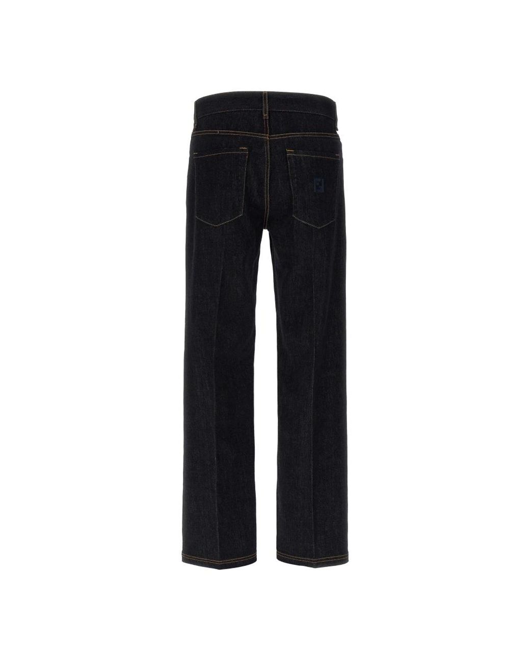 Fendi Black Straight Fit Jeans for men