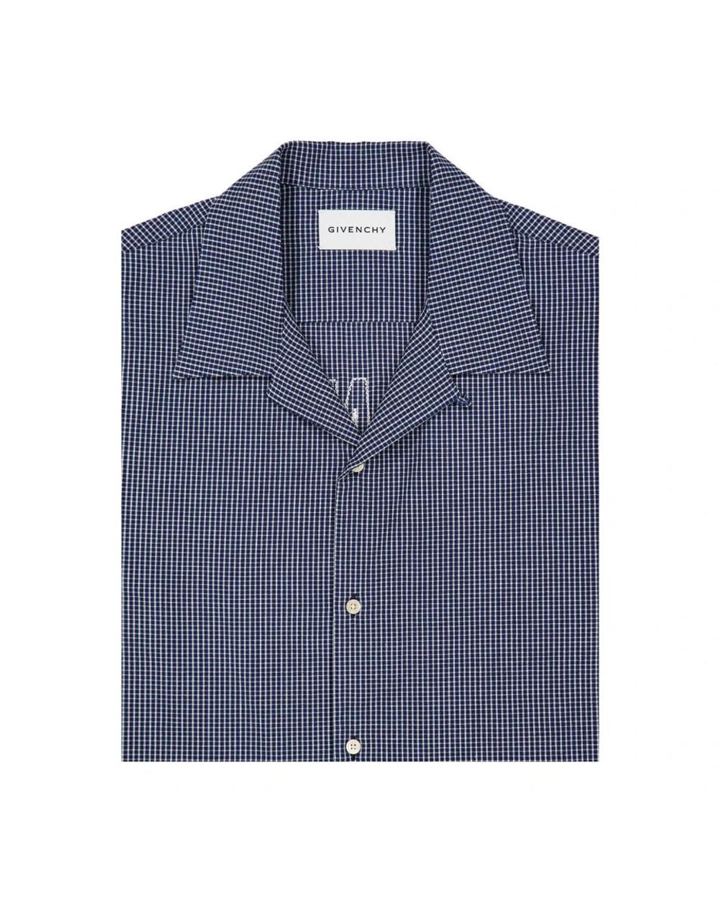 Givenchy Blue Short Sleeve Shirts for men