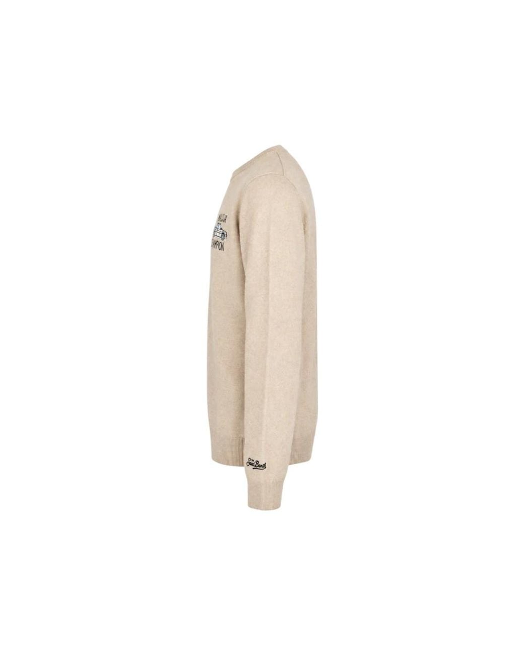 Mc2 Saint Barth Natural Round-Neck Knitwear for men