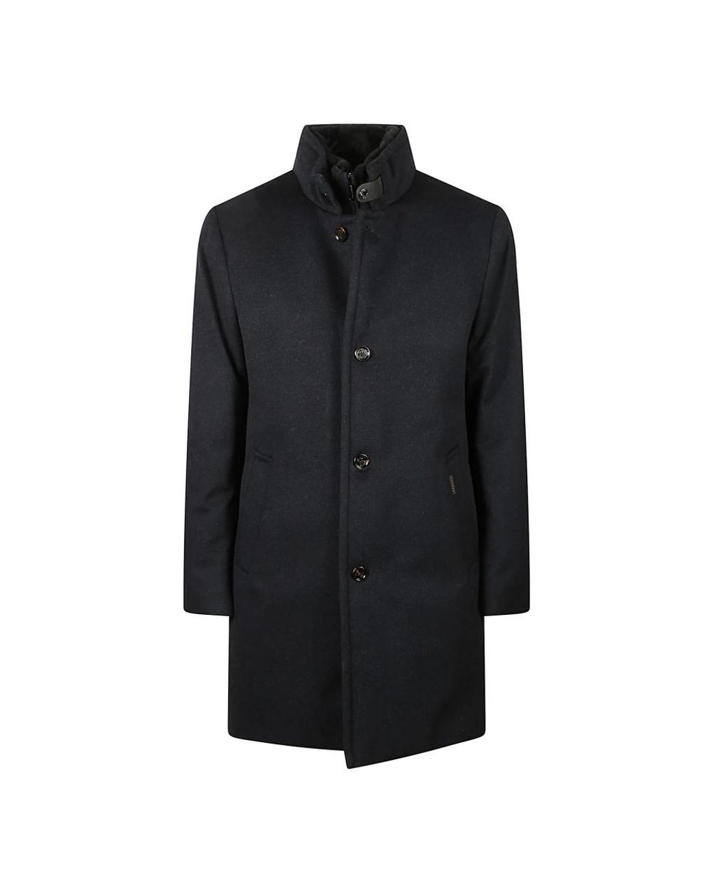 Moorer Black Single-Breasted Coats for men
