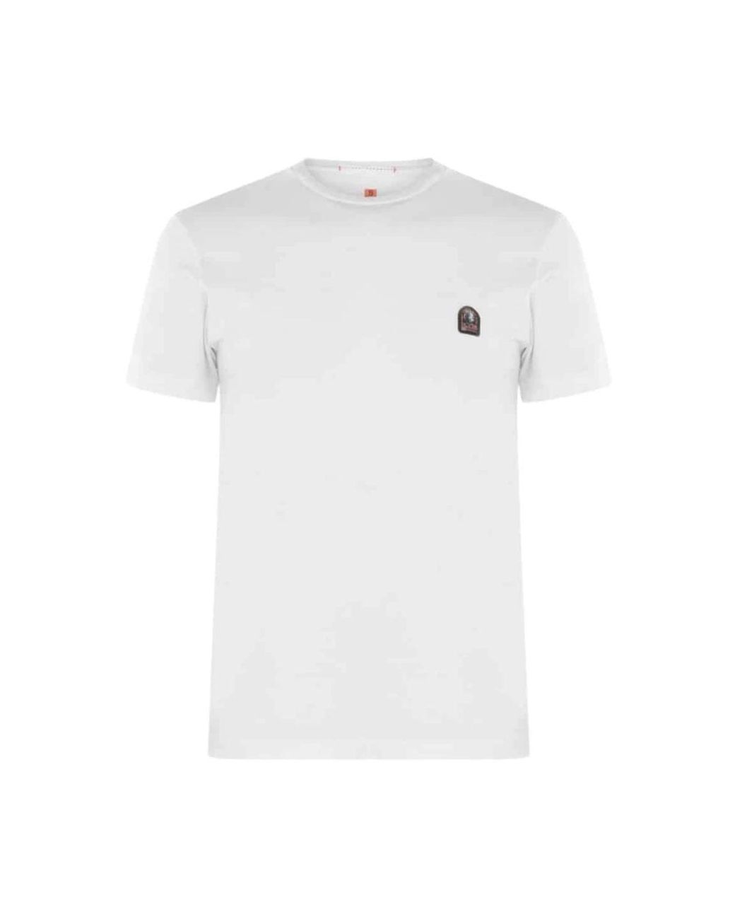 Parajumpers Tops ,Wit ,Katoen Patch Tee in het White voor heren