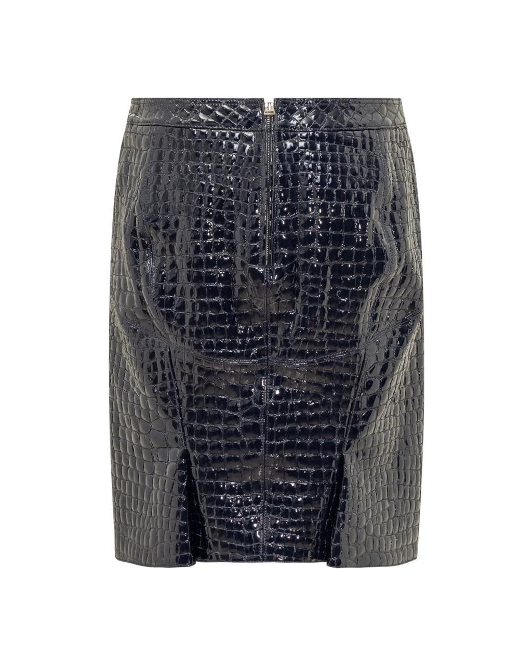Tom Ford Blue Leather Skirts