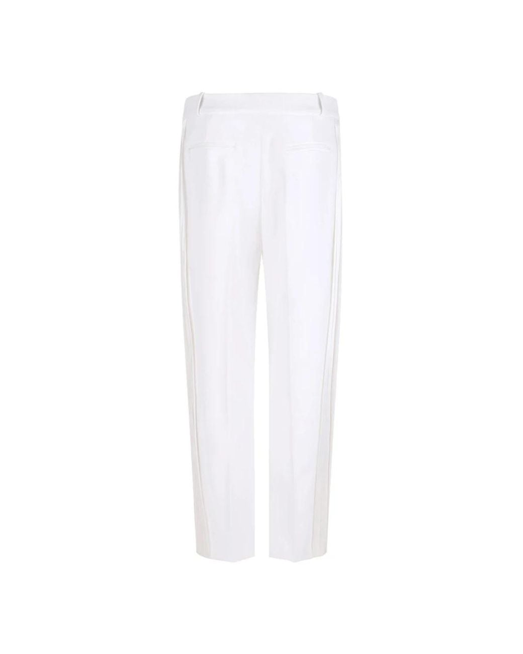 Elisabetta Franchi White Straight Trousers