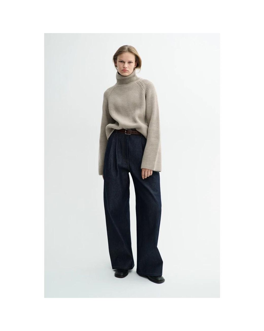 Mark Kenly Domino Tan Gray Turtlenecks