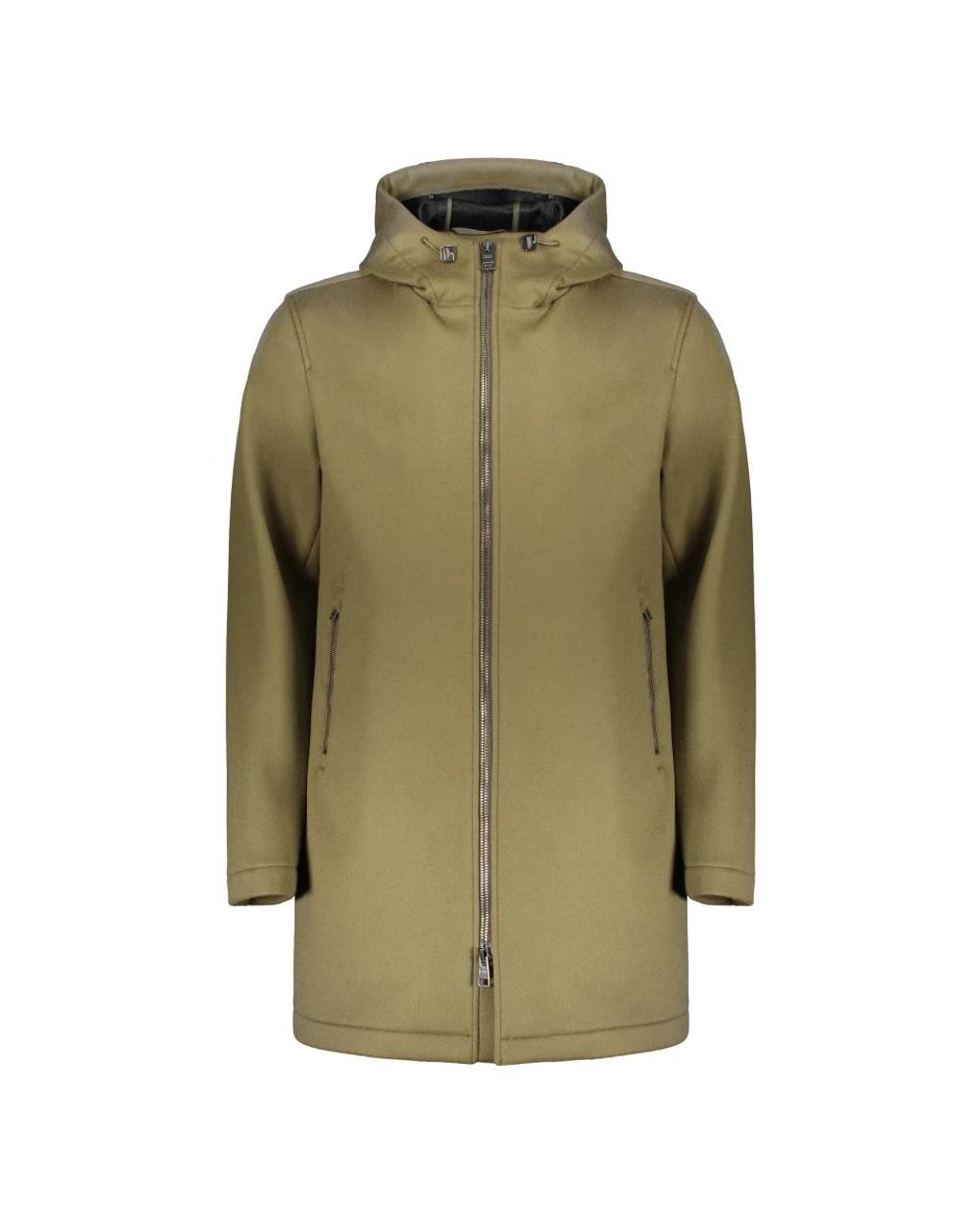 Herno Jassen ,Groen ,Wol Wol Kasjmier Hoodie Jas in het Green voor heren