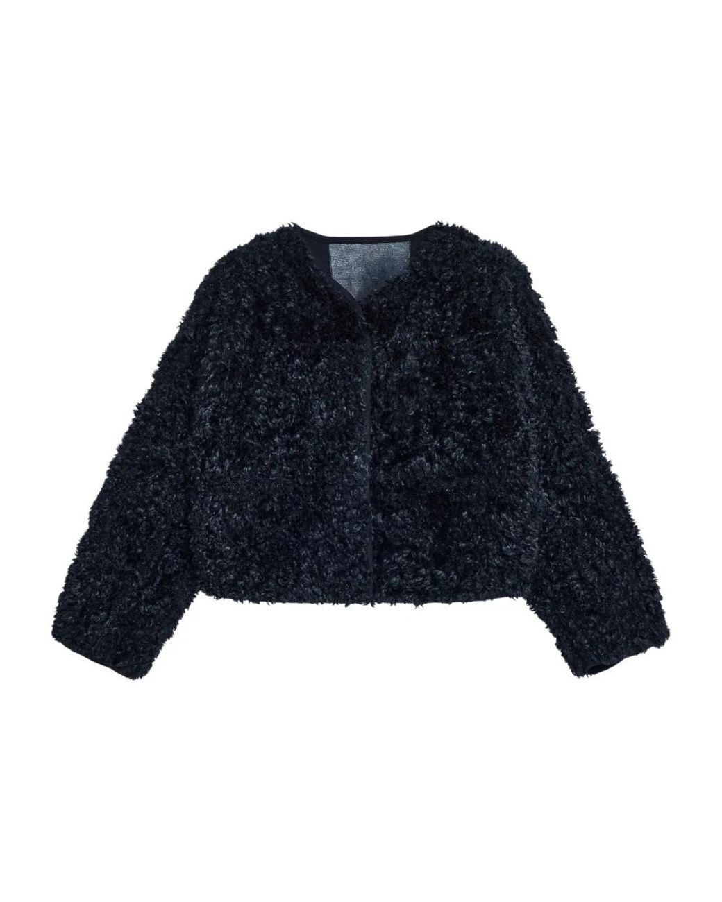 Stand Studio Blue Faux Fur & Shearling Jackets