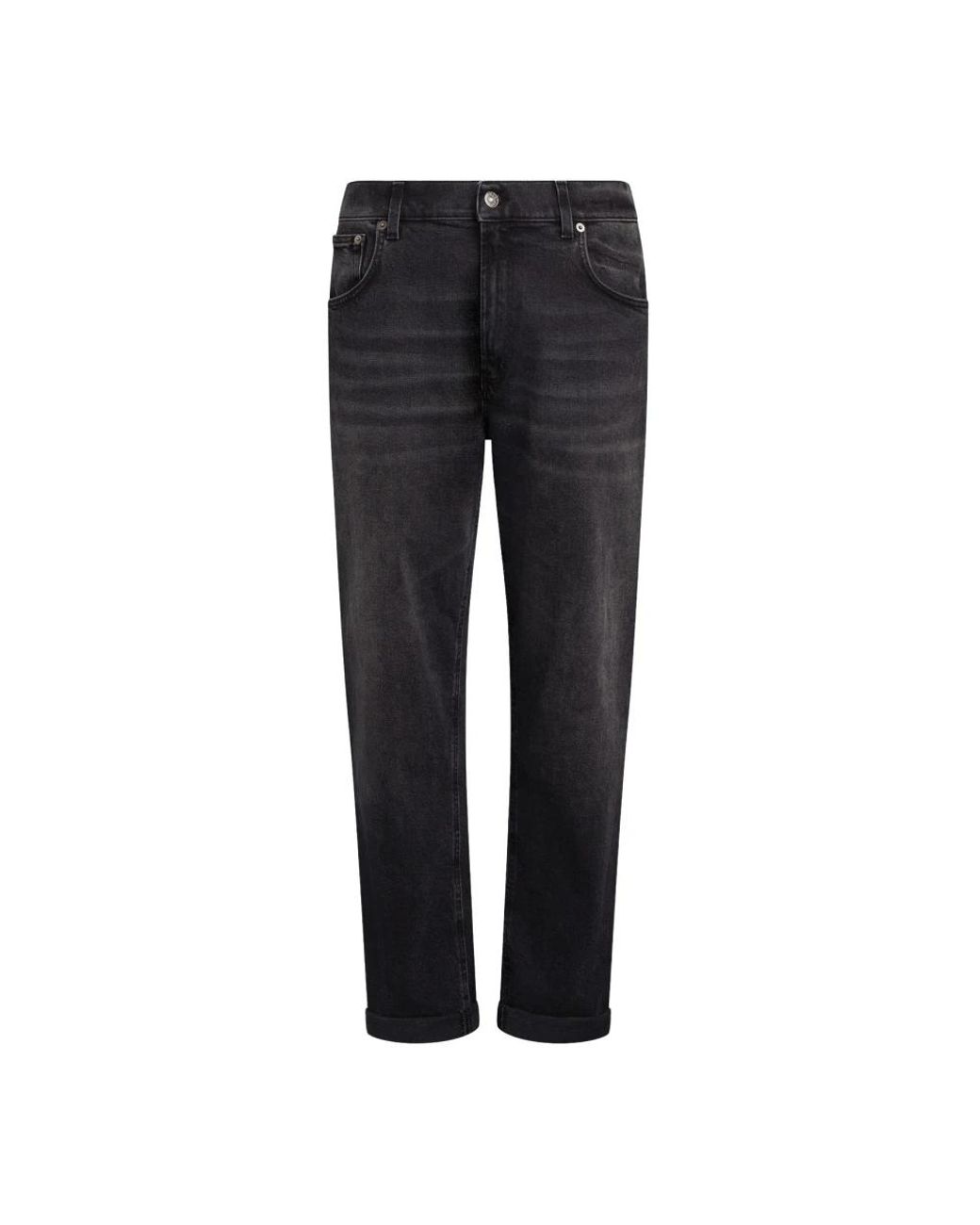 Dondup Black Loose Fit Jeans for men
