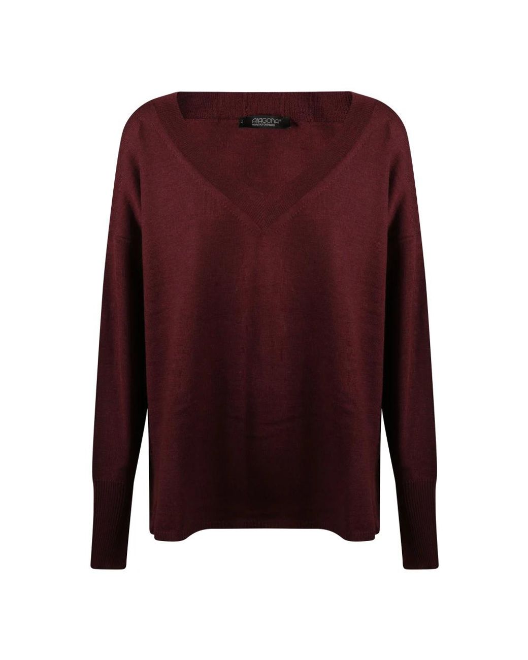 Aragona Purple V-Neck Knitwear