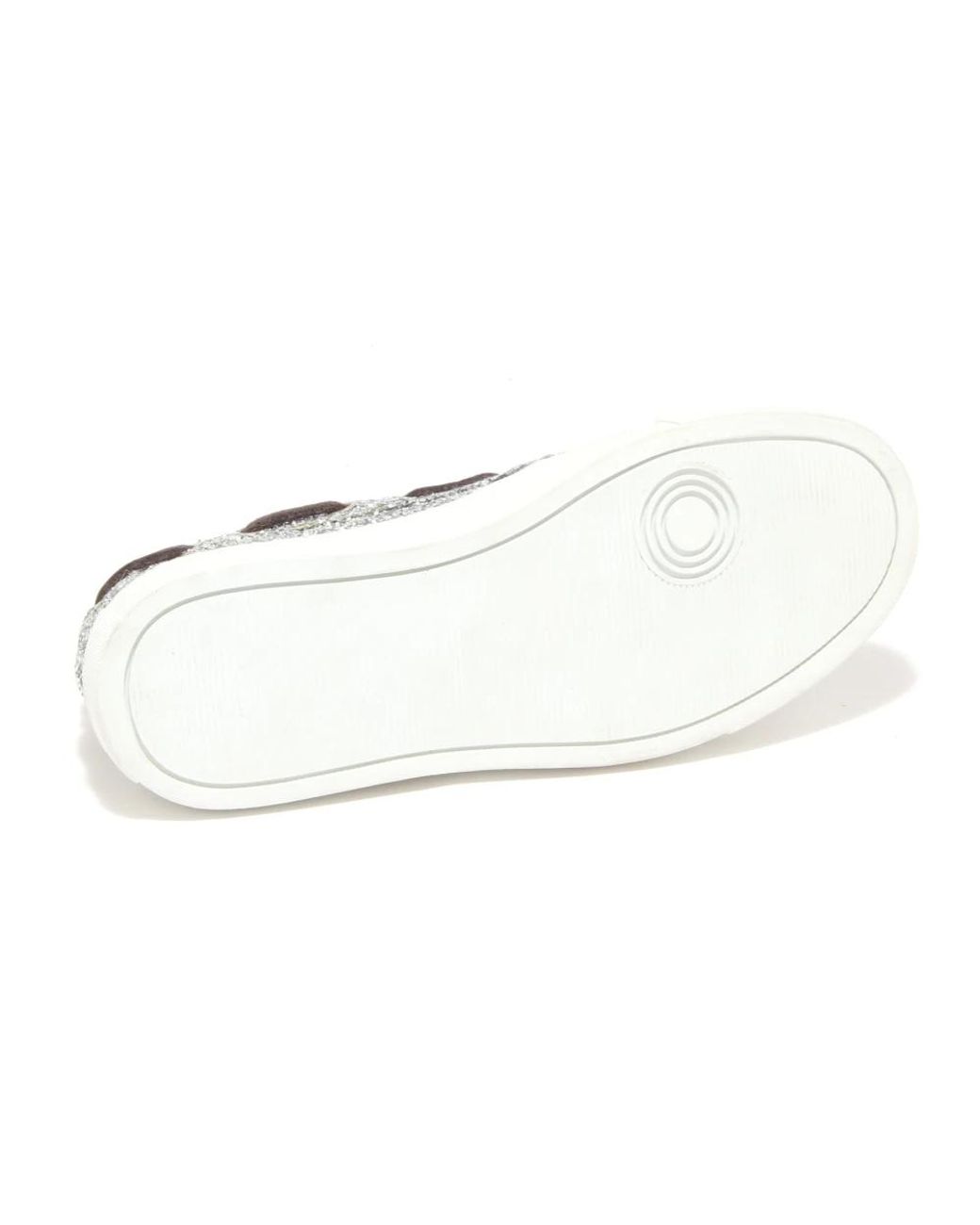 P448 White Glitzer Mokassin Schuh