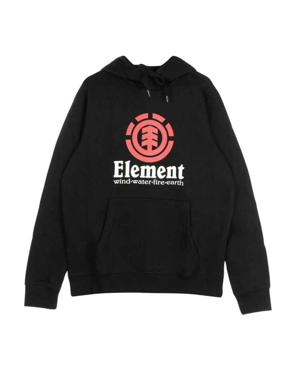 Element Hoodies & Sweatvesten ,Zwart ,Katoen Verticale Hoodie Zwart in het Black voor heren