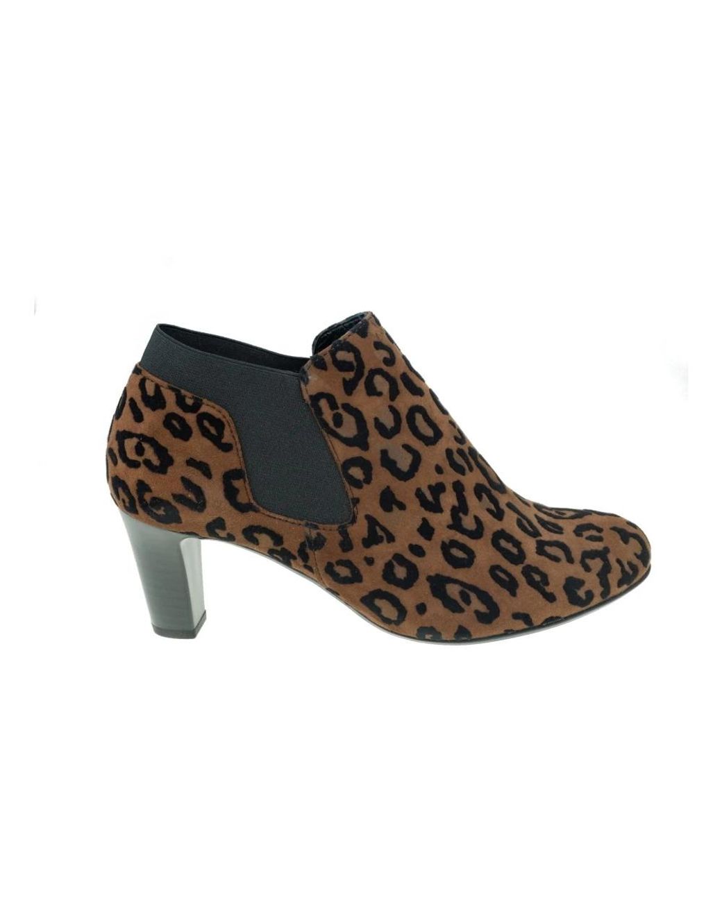 Gabor Brown Trendiger leopardenmuster ankle boot