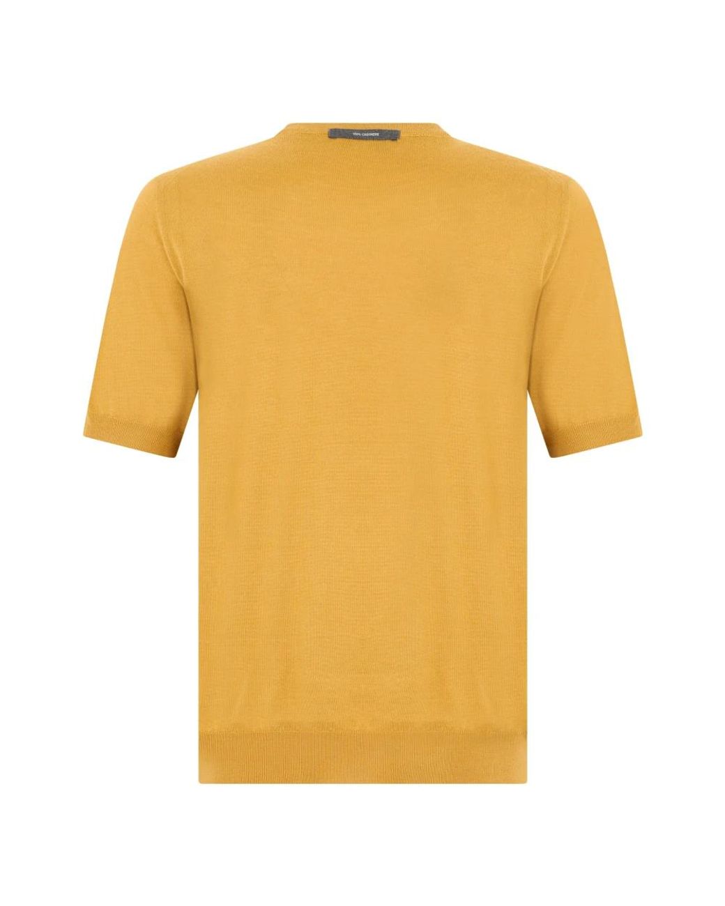 Fedeli Kurzarmpullover in Yellow für Herren