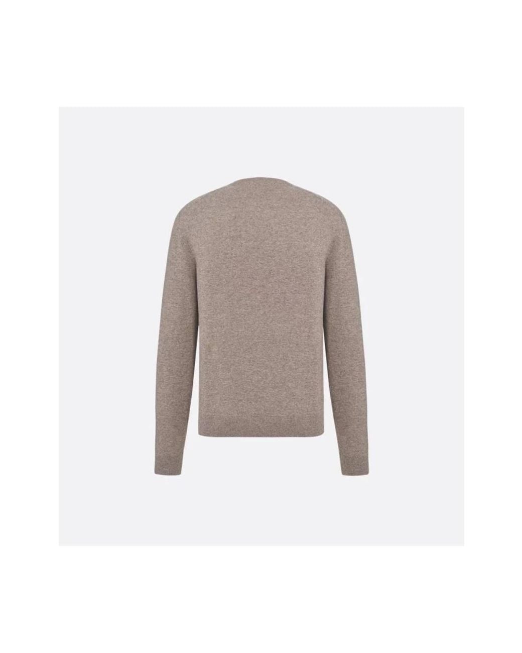 Dior Gray Round-Neck Knitwear for men