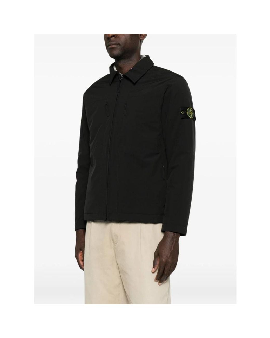 Stone Island Black Light Jackets for men