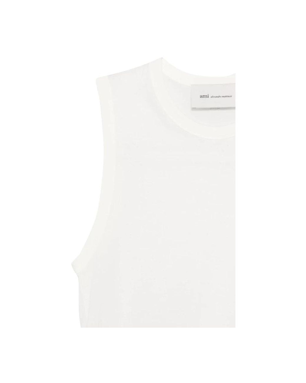 Sleeveless Tops AMI de color White
