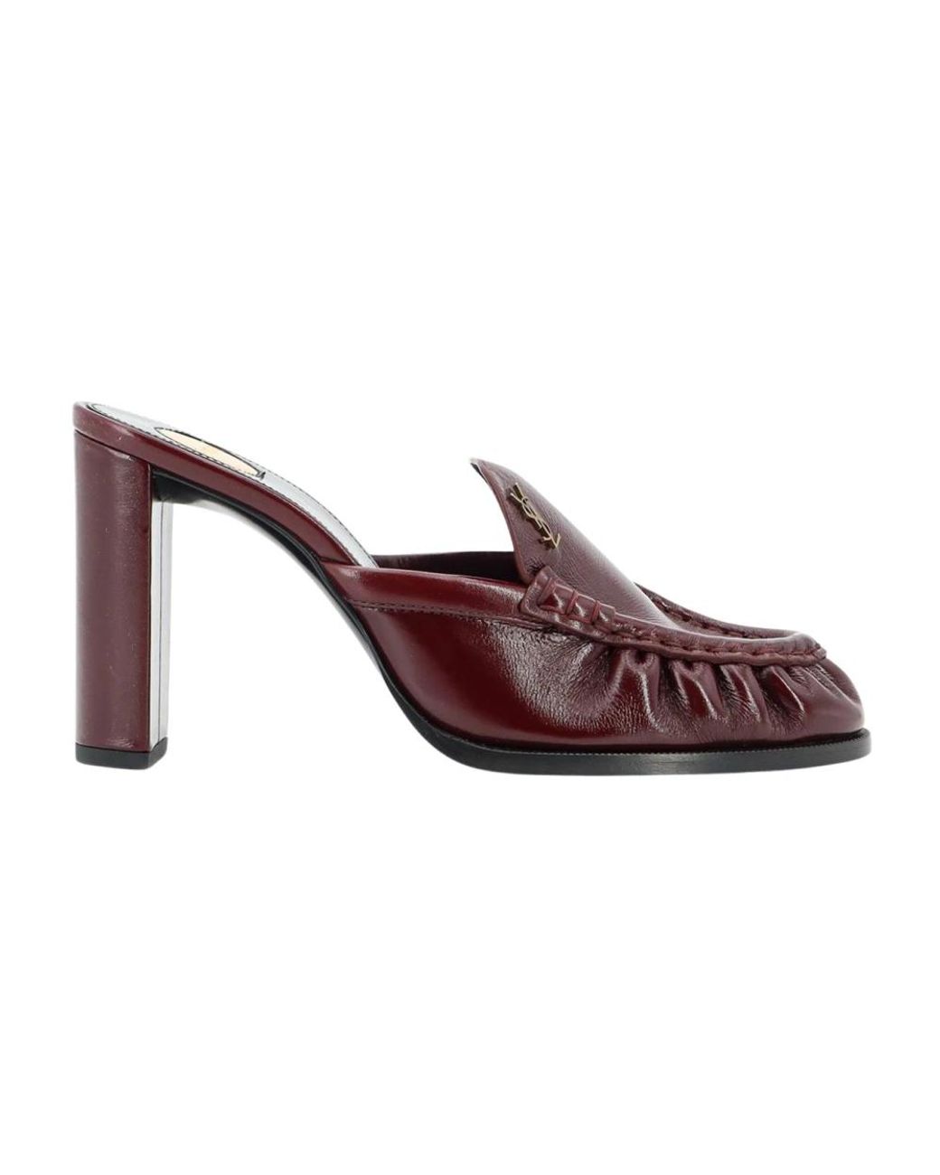 Saint Laurent Brown Heeled Mules