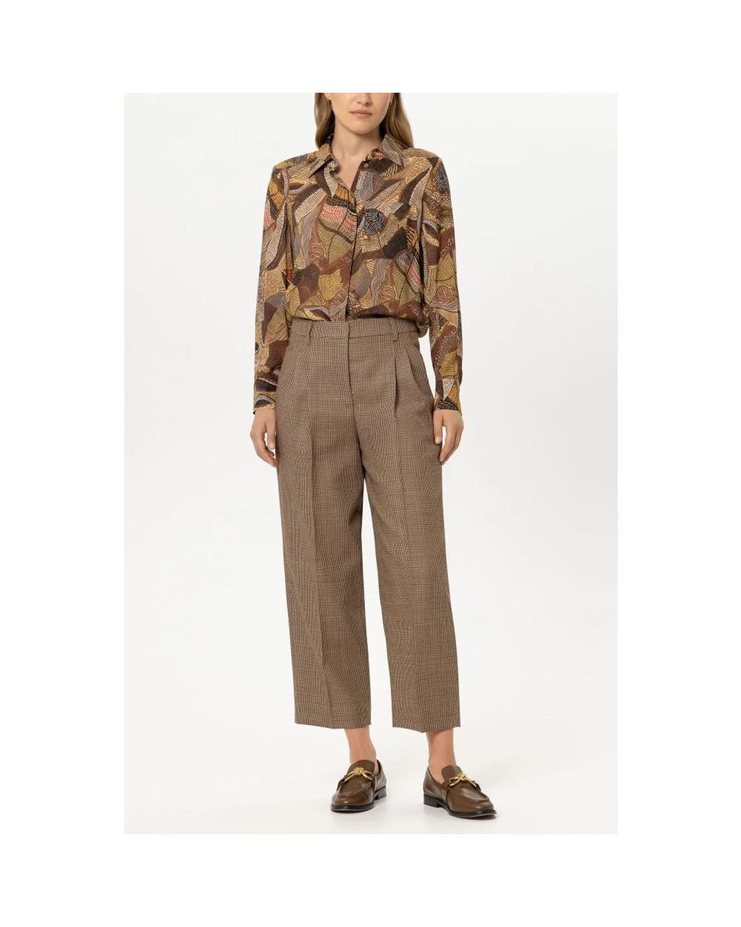 Luisa Cerano Brown Tapered Trousers