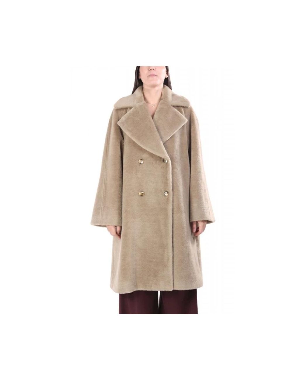 Marella Natural Double-Breasted Coats