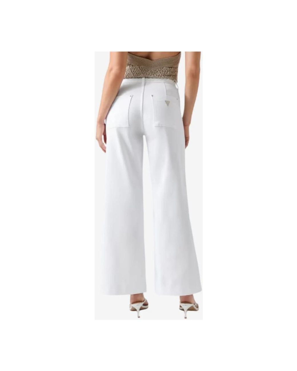 Guess White Wide Jeans
