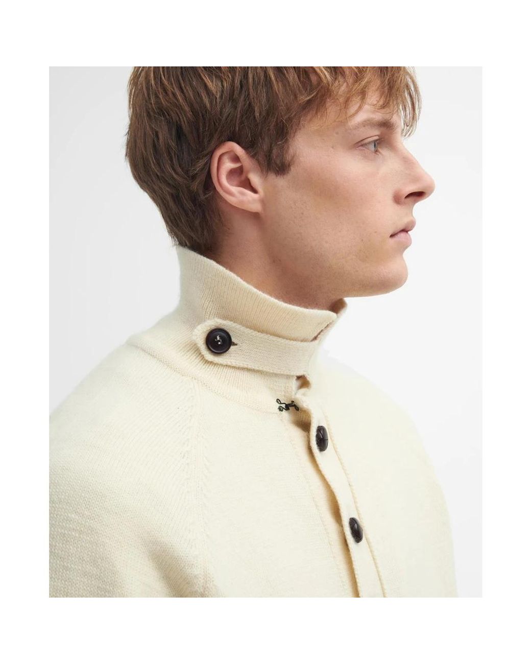 Barbour White Round-Neck Knitwear for men