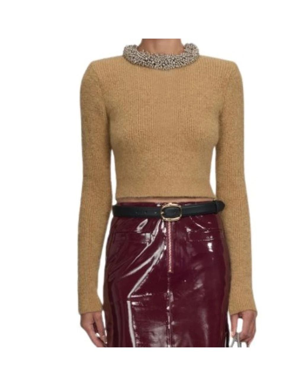 Self-Portrait Red Round-Neck Knitwear