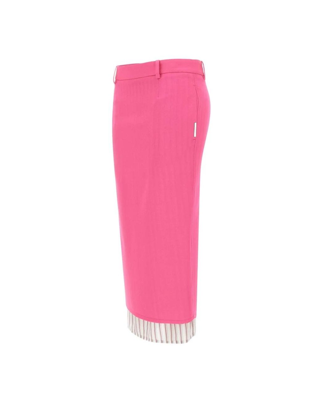 The Attico Striped-Trim Midi Rok in het Pink