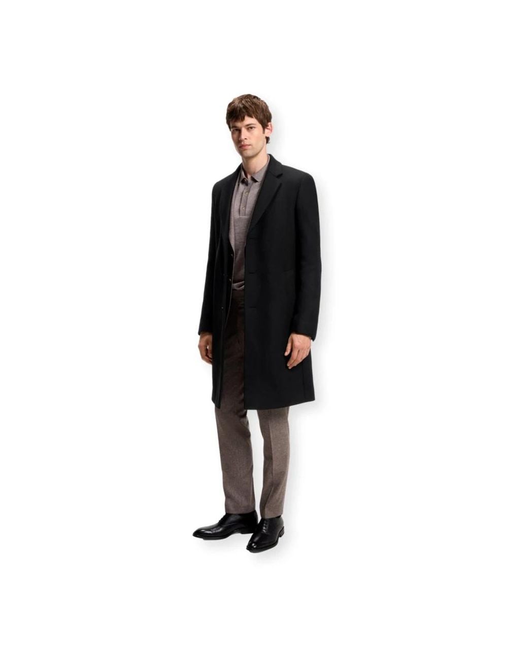 Single-Breasted Coats Boss de hombre de color Black